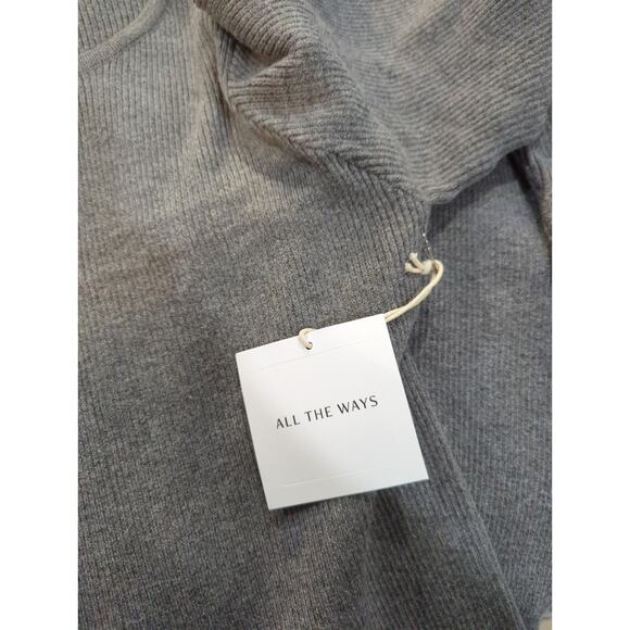 Revolve All The Ways Gray Knit Ribbed Dress NWT - Picture 4 of 6